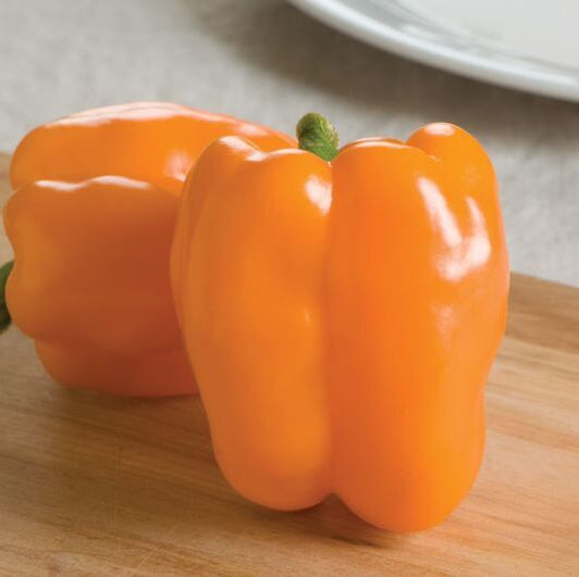 Picture of orange bell peppers