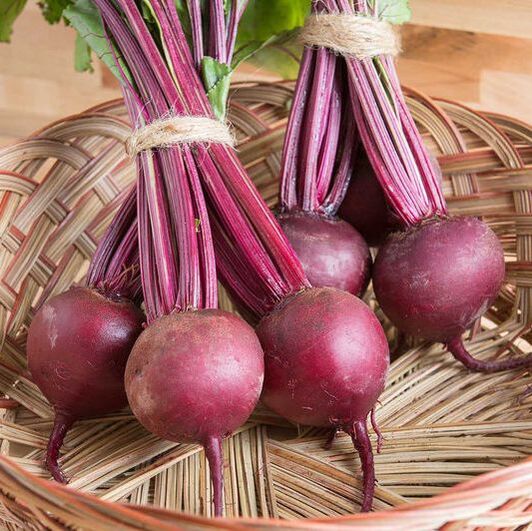 Picture of red beet plants